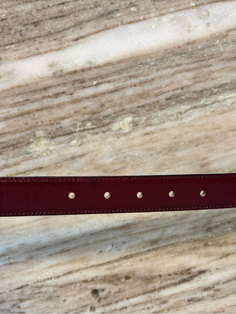 Vintage Celine Horse Carriage Reversible Leather Belt Black & Burgundy Gold - Picture 12 of 14